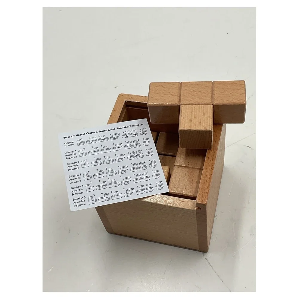 TOWO Toys‎ of Wood Oxford Soma Cube Wooden 3D Brain Teaser Puzzle Logic Game